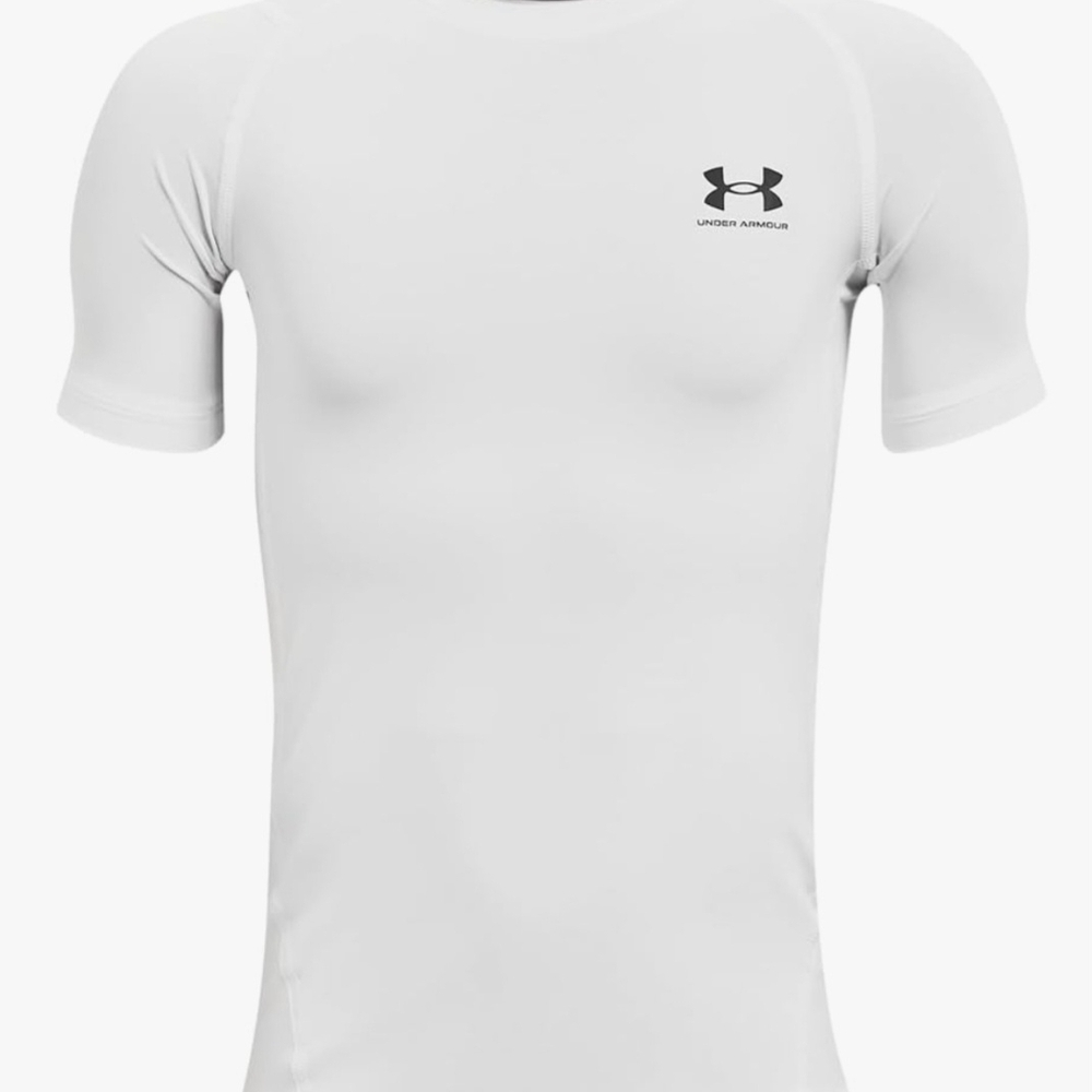 NWT Under Armour Kids White Rash Guard Youth XL